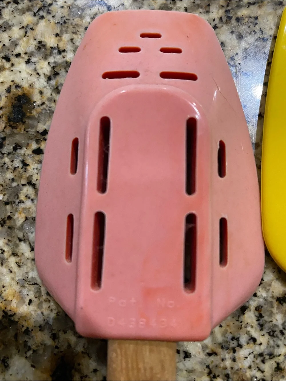 Le Creuset Silicone Spatula Wood Handle Retired Soleil Yellow & Hibiscus Scraper